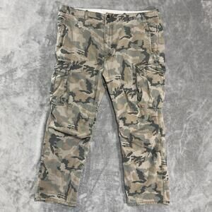 Levis Cargo Pants Men's 40x30 Relaxed Fit Camo Beige Camouflage Military Pockets